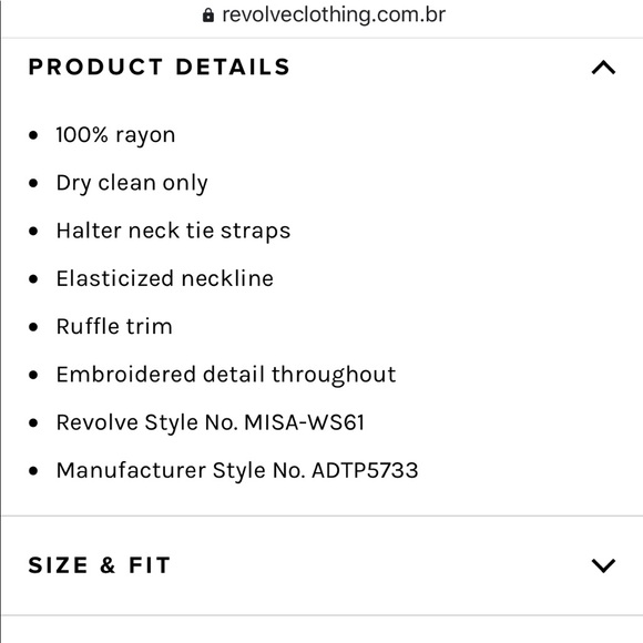 Misa Lexi embroidered halter top - Picture 4 of 12